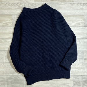 ANDERSEN ANDERSEN/アンデルセン アンデルセン/THE NAVY CREW NECK/5G モックネックウールニットセーター/ネイビー/サムホール