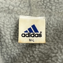 adidas/アディダス/90s/デサント社製/両面トレフォイルロゴプリント/フーデッドベンチコート/ブラック/身頃裏地ボア/M-Lサイズ_画像8