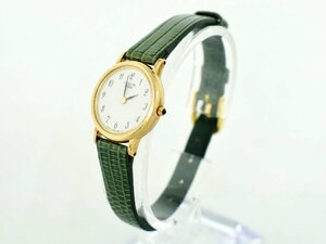 セイコー SEIKO 腕時計 クレドール CREDOR 4J80 レディース クォーツ 18KT 2針 ベルト社外品 → 2401LA047