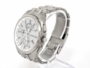 シチズン CITIZEN 腕時計 H804-T108696 クオーツ メンズ アテッサ ATTESA AT8040-57A エコドライブ スーパーチタニウム 美品 2402LS077