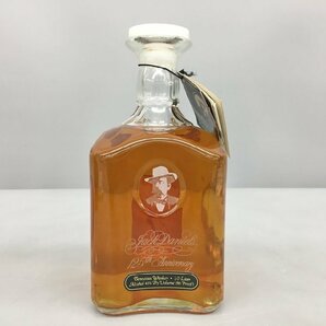 Jack Daniel's バーボンウイスキー 1000ml 43% アメリカ 125周年記念 1991年製造 デキャンタボトル 替栓付 未開栓 2402LR105の画像2