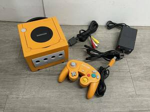 ☆ GC ☆ ゲームキューブ オレンジ 動作品 本体 コントローラー アダプター ケーブル 付属 Nintendo GAMECUBE ニンテンドー 任天堂 4655