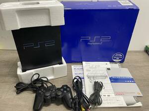 ☆ PS2 ☆ プレイステーション2 SCPH-18000 動作品 本体 コントローラー 箱 説明書 付属 Playstation2 デュアルショック2 SONY 1174