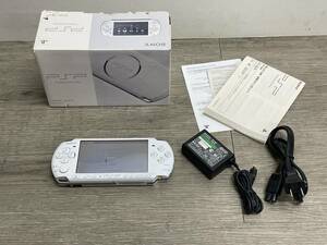 ☆ PSP ☆ プレイステーションポータブル PSP-3000 パールホワイト 動作品 本体 バッテリー アダプター 箱 説明書 付属 SONY 1208