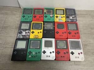 ☆ GB ☆ ゲームボーイポケット 15台 まとめ売り ジャンク 部品取り Nintendo GAME BOY Pocket 任天堂 シルバー クリアパープル