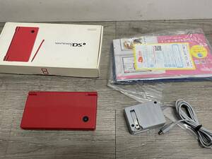 ☆ DSi ☆ ニンテンドーDS i レッド 動作品 本体 タッチペン アダプター 箱 説明書 付属 Nintendo DS 任天堂 2936