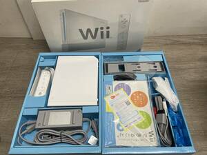 ☆ Wii ☆ Nintendo Wii シロ 本体 Wiiリモコン ヌンチャク 箱 説明書 付属 未チェック 現状販売 3422