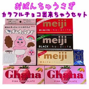 おぱんちゅうさぎ チョコレート型 チョコ フルセット 青い宝石 明治 チョコレート ガーナチョコレート チョコ型 モールド