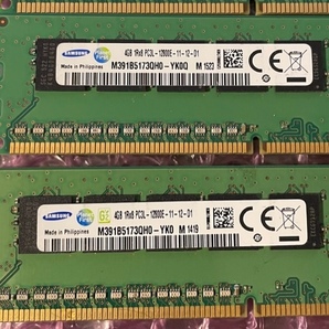 W049☆ SAMSUNG DDR3L PC3L-12800E-11-12-D1 ECC 4GB ×4計16GB Memory メモリー 動作確認済みです。の画像2