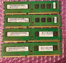 W047☆ MICRON DDR3 PC3-12800U-11-11-A1 4GB×4 計16GB デスクトップ用メモリ Memory メモリー 動作確認済み _画像1