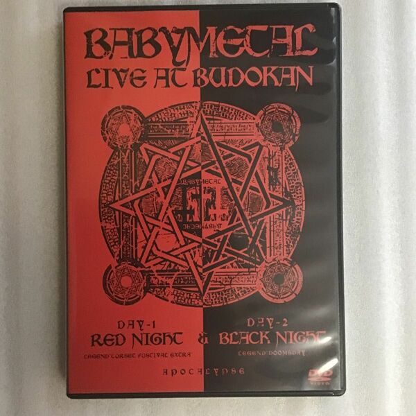 BABYMETAL LIVE AT BUDOKAN~RED NIGHT&BLACK NIGHT APOCALYPSE DVD
