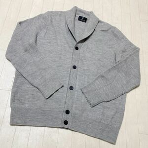 3846* LANVIN Lanvin tops knitted cardigan button cardigan men's 52 light gray made in Japan 