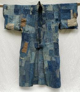  museum class ultimate super . rarity Edo latter term Meiji period .. length put on .. connection . Indigo ......JAPAN VINTAGE ANTIQUE BORO ART MUSEUM PIECE EDO