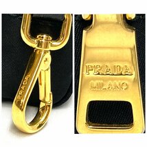 ♪PRADA プラダ ポーチ ミニポーチ コスメポーチ マルチケース 小物入れ チャーム ブラック リボン ナイロン ナスカン レディース ♪_画像7