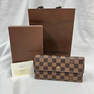 ▽▼ルイヴィトン LouisVuitton ダミエ ポルトトレゾール インターナショナル エベヌ 三つ折り財布 ウォレット レディース メンズ N61215▼