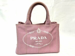 ☆PRADA プラダ カナパ キャンバス ハンドバッグ トートバッグ レディース ピンク系