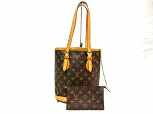 ☆LOUIS VUITTON ルイ・ヴィトン モノグラム プチバケットPM ポーチ付き バケツ型 トートバッグ ハンドバッグ M42238