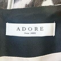 美品☆ADORE☆アドーア　レオパード柄×シルバーラメ切り替えワンピース 半袖 サイズ38M_画像8