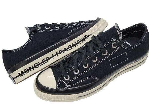 本物新品モンクレールMONCLER×コンバースCONVERSE チャックテイラースニーカー靴 シューズ 黒【41.5 26.5cm】フラグメント 藤原ヒロシ