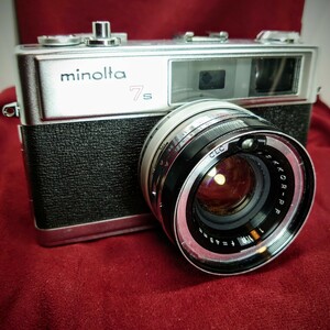 210【シャッターOK】MINOLTA HI-MATIC 7S フィルムカメラ レンジファインダー ミノルタ ハイマチック LENS ROKKOR-PF F:1.8 45mm