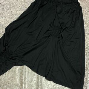 ギャザー ロングスカート アシメ ブラック 大きいサイズの画像9