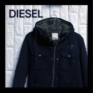 DIESEL ジップアップ（ボタン留め）パーカー　厚手フーディ アウター