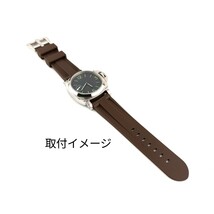 腕時計 メンズ用 シリコン ラバーベルト 24mm ブラウン 茶色 パイプチューブ付属 【対応】パネライ_画像5