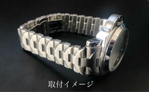 腕時計 修理交換用 社外品 ブレスレット シルバー 24mm 【対応】パネライ ルミノール PANERAI 