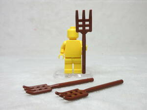 LEGO★CT43 正規品 未使用 三又フォーク 農夫 同梱可能 レゴ シティ タウン 武器 キャッスル キングダム お城 森の人 エルクウッド