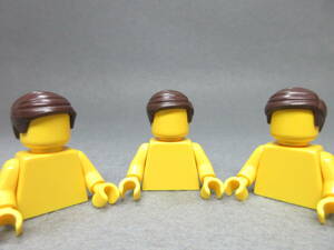 LEGO★108 正規品 3個 髪の毛 ヘアー ミニフィグ用 同梱可能 レゴ シティ タウン 被り物 カツラ 髪 男性 男の人 男の子