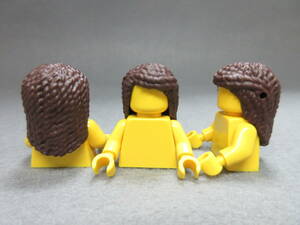 LEGO★190 正規品 ソフトゴムタイプ 3個 髪の毛 ヘアー ミニフィグ用 同梱可能 レゴ 被り物 カツラ 髪 女性 女の人 女の子 フレンズ