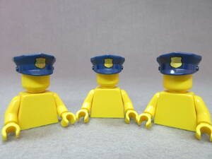 LEGO★248 正規品 3個 未使用 ポリスハット ミニフィグ用 同梱可能 レゴ 被り物 警察官 帽子 警帽 police ポリス 警官 