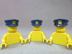 LEGO★249 正規品 3個 未使用 ポリスハット ミニフィグ用 同梱可能 レゴ 被り物 警察官 帽子 警帽 police ポリス 警官 