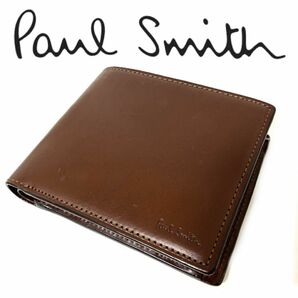 PaulSmith ポールスミス 二つ折 財布 ブラウン 大人気 定番 未使用品