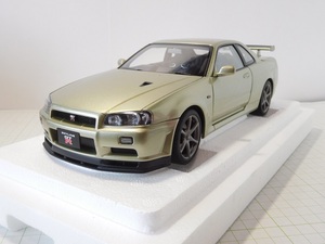 ◎Aa1/18　日産 スカイライン GT-R (R34) VスペックⅡ ニュル ミレニアムジェイド②