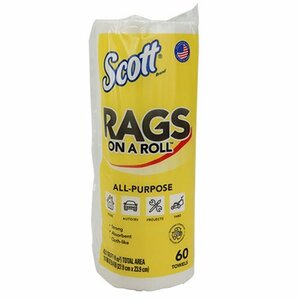 SCOTT (スコット)Rags ホワイトロール 60カット 65850 車 自動車 バイク 重機 トラック 農機具 整備 工場 車検 ガレージ DIY 油 拭き取り