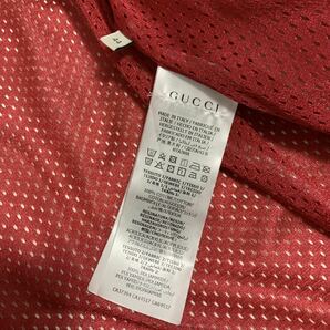 極美品 グッチ【希少デザイン】 GUCCI ナイロンジャケット ブルゾン アウター 現行 シェリーライン ロゴ メンズ ホワイト サイズ44（S位）の画像6