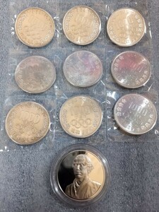 １９６４年東京オリンピック記念銀貨１０００円銀貨／９枚+坂本 龍馬銀貨１枚