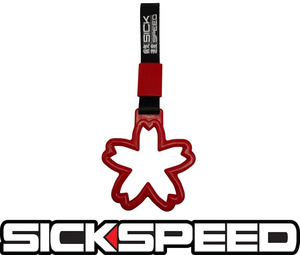 SICKSPEED　吊り革 サクラ レッド 1個 赤 USDM JDM チェリーブロッサム SAKURA シックスピード つり輪 旧車 トラック デコトラ