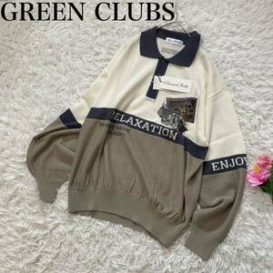 ☆★未使用★☆【GREEN CLUBS】グリーンクラブ フロント刺繍 メンズトップス ゴルフウェア