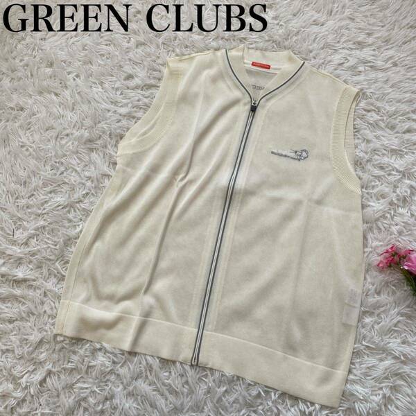 ☆★未使用★☆【GREEN CLUBS】グリーンクラブ ノースリーブ ゴルフウェア メンズ ワンポイント刺繍 