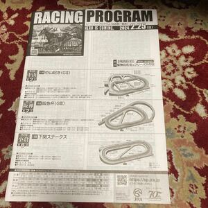 JRAレーシングプログラム2024.2.25(日)中山記念(GⅡ)、阪急杯(GⅢ)、下関ステークス