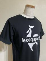 【新品】 le coq sportif ルコック ビッグロゴ クルーネック Tシャツ トップス サイズM 半袖 黒 QLWRJA07 _画像10