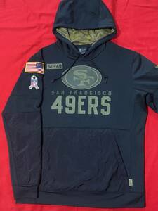 1円★ナイキ　NIKE サンフランシスコ　 49ers 　パーカー 2020年 NFL Salute to Service 限定品 　黒 　USA L★