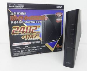 NEC 無線 ホームルーター PA-WX3600HP ブラック　Wi-fi6 安定通信