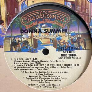 Donna Summer - I Feel Love / Theme From The Deep (Down, Deep Inside) 12 INCH