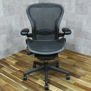 PB4BK2 ハーマンミラー Herman Miller アーロンチェア ランバーサポート サイズB 回転昇降椅子 オフィスチェア メッシュ 事務椅子の画像2