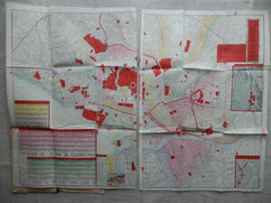 明治27年9月改正「名所写真　市区改正予定　東京全図」表紙付き　30銭　68×49cm程　※糊が剥がれて二つに分かれています。AC957