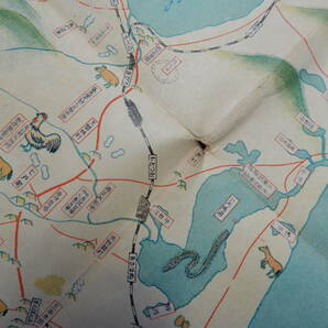 昭和戦前「青森県産業分布図(地図)」30万分の1 63×54㎝程 ※破れ・シミ・汚れのある古物です。の画像9