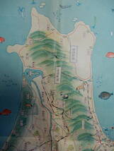 昭和戦前「青森県産業分布図(地図)」30万分の1　63×54㎝程　※破れ・シミ・汚れのある古物です。_画像3